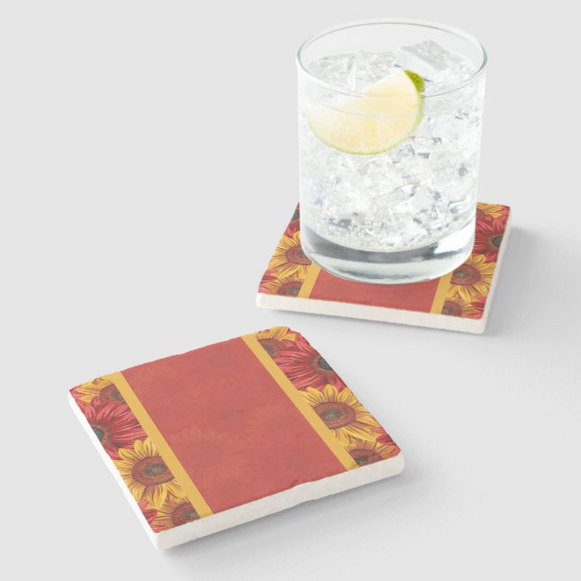 Porta-copo De Pedra Crimson Dourado (Lateral)