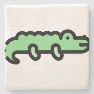 Porta-copo De Pedra Crocodilo