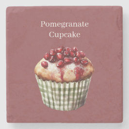 Porta-copo De Pedra Cupcake de Romã