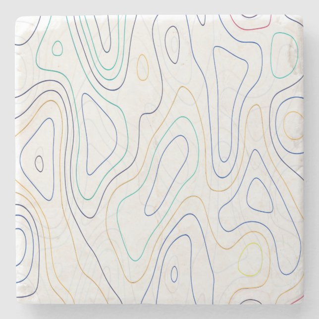 Porta-copo De Pedra Curvas (Frente)