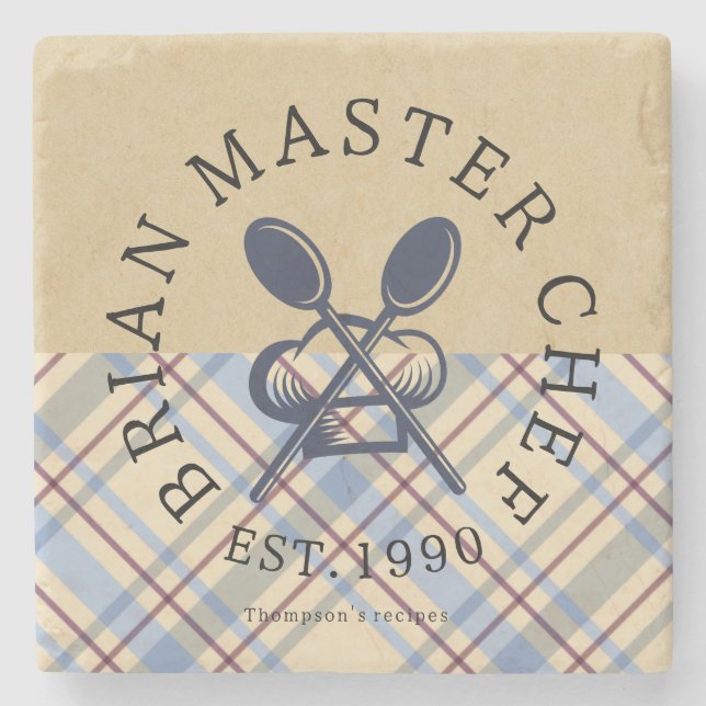 Porta-copo De Pedra Custom elegant classic farmhouse artwork kraft  (Frente)