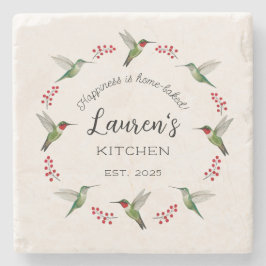 Porta-copo De Pedra Custom Hummingbird  