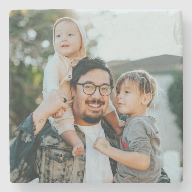 Porta-copo De Pedra Custom Photo  (Frente)