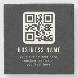 Porta-copo De Pedra Customizable QR Code & Editable Text Design