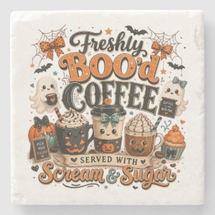 Porta-copo De Pedra Cute Fantasmagórico Amante de Café de Halloween