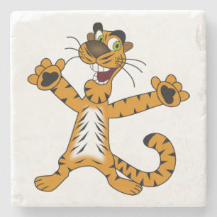 PORTA-COPO DE PEDRA CUTE REJOICING SPONTADO POR BROWNISH AMARELO TIGER