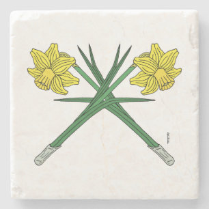 Porta-copo De Pedra Daffodils cruzado