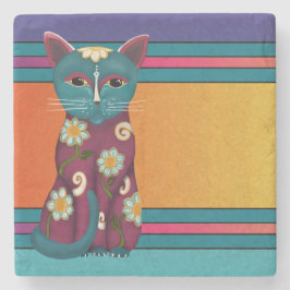 Porta-copo De Pedra Daisy Gatinho