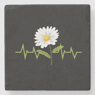 Porta-copo De Pedra Daisy Heartbeat
