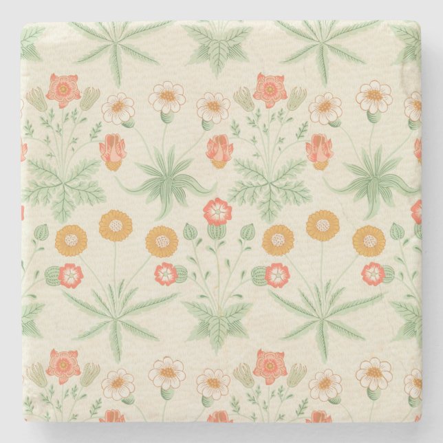 Porta-copo De Pedra Daisy Pattern (por William Morris) (Frente)