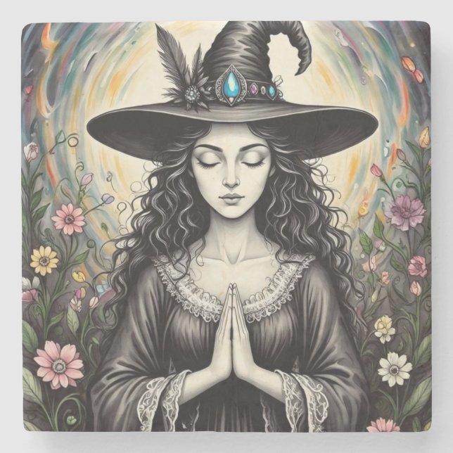 Porta-copo De Pedra DaisyWitch (Frente)