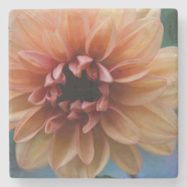 Porta-copo De Pedra Dália alaranjada mim