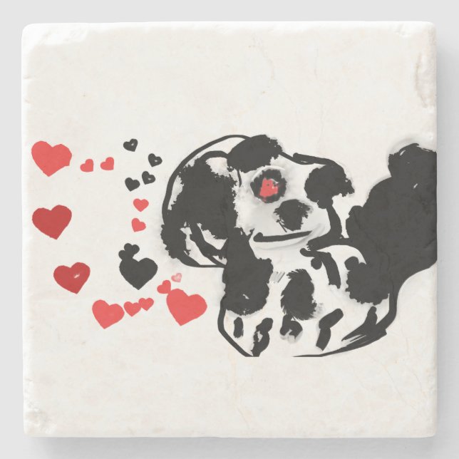 Porta-copo De Pedra Dalmácia enviou amor (Frente)