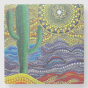 Porta-copo De Pedra Dança Saguaro - Paisagem do Deserto