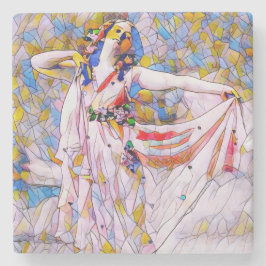 Porta-copo De Pedra Dançarino de Vidro Arrumado