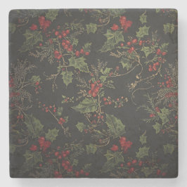 Porta-copo De Pedra Dark Crimson Victorian Coaster
