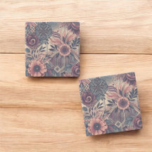 Dark Romance Burgundy Art Deco Floral Summer