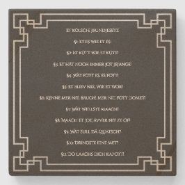 Porta-copo De Pedra Das Kölsche Grundgesetz – Köln Cologne Jugendstil