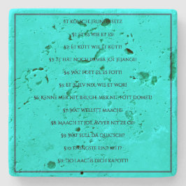 Porta-copo De Pedra Das Kölsche Grundgesetz – Köln Cologne Jugendstil