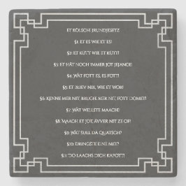 Porta-copo De Pedra Das Kölsche Grundgesetz – Köln Cologne Jugendstil