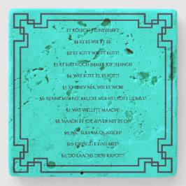 Porta-copo De Pedra Das Kölsche Grundgesetz – Köln Cologne Jugendstil