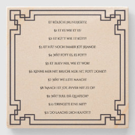 Porta-copo De Pedra Das Kölsche Grundgesetz – Köln Cologne Jugendstil