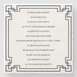 Porta-copo De Pedra Das Kölsche Grundgesetz – Köln Cologne Jugendstil