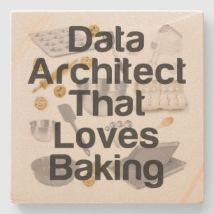 Porta-copo De Pedra Data Architect ama Baking