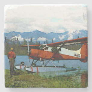 Porta-copo De Pedra De Havilland Beaver Floatplane