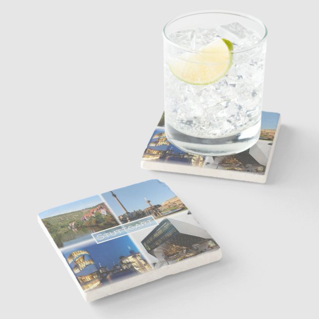 Porta-copo De Pedra DE Stuttgart - Rio Neckar - Schlossplatz - (Lateral)