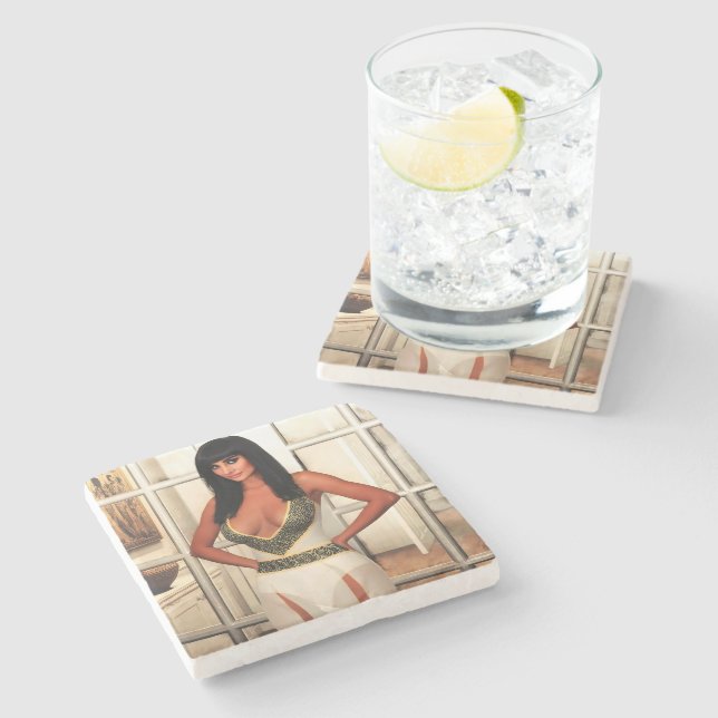 Porta-copo De Pedra De volta àquela porta copos especial de pedra (Lateral)