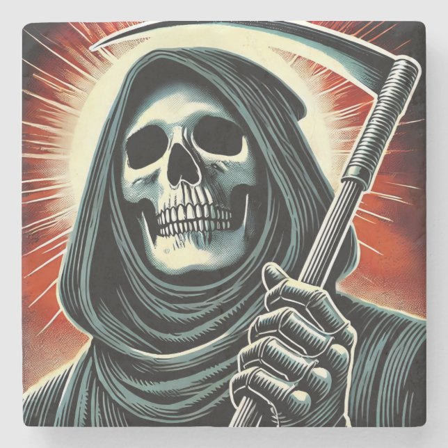 Porta-copo De Pedra death character illustration (Frente)