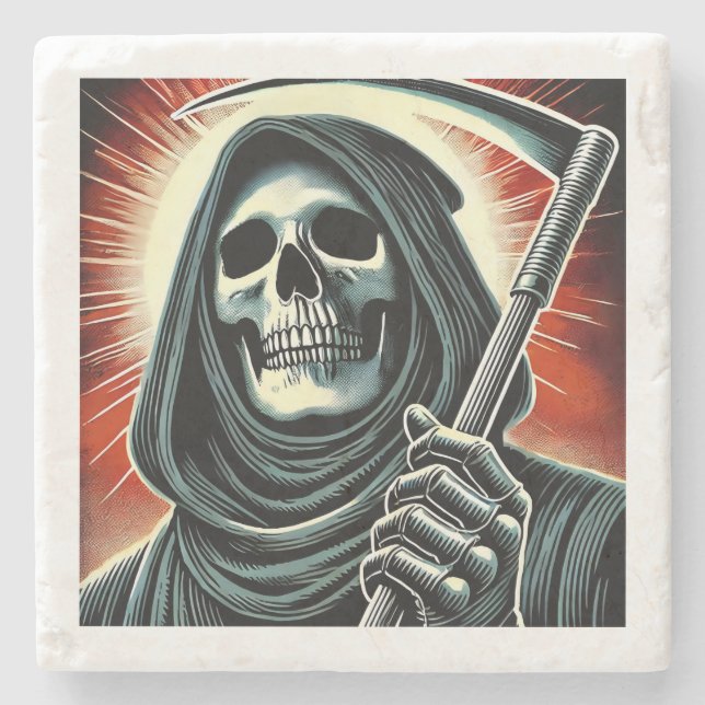 Porta-copo De Pedra death character illustration (Frente)