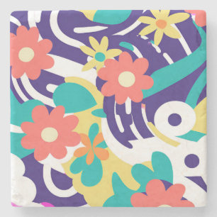 Porta-copo De Pedra Decor de Primavera para Nostálgico de Flores Selva