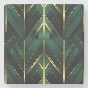 Porta-copo De Pedra Decoração Verde
