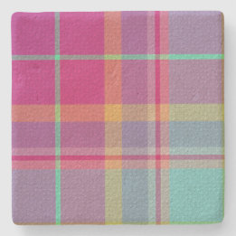 Porta-copo De Pedra  Decorative Plaid 