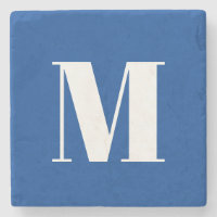 Deep Blue - Letra inicial Monograma Na moda modern