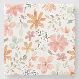 Porta-copo De Pedra Delicate Soft Floral Cottagecore Home Decor