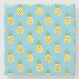 Porta-copo De Pedra Delícia do abacaxi: Impressão de Fruta tropical