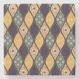 Porta-copo De Pedra Denim Blue Art Nouveau