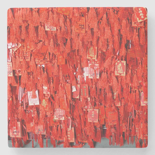 Porta-copo De Pedra Desejos Vermelhos (Frente)