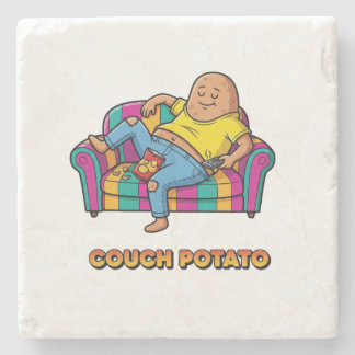 Porta-copo De Pedra Desenho de Batata Preguiçosa