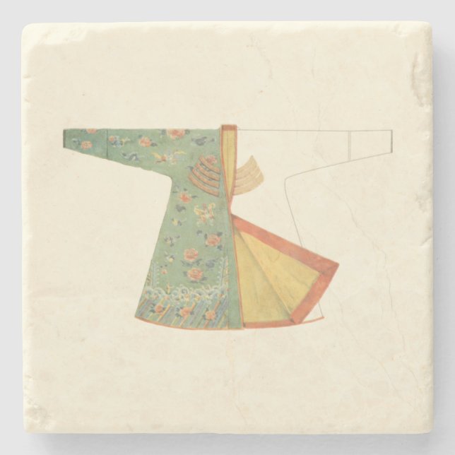 Porta-copo De Pedra Desenho de Kimono semiacabado (Frente)