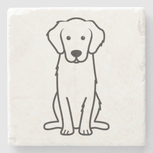 Porta-copo De Pedra Desenhos animados do cão do golden retriever