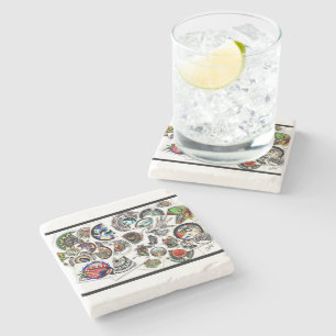 Porta-copo De Pedra Desenhos de Colagem