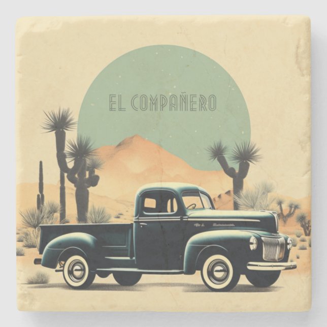 Porta-copo De Pedra Desert Nocturne Voyage (Frente)