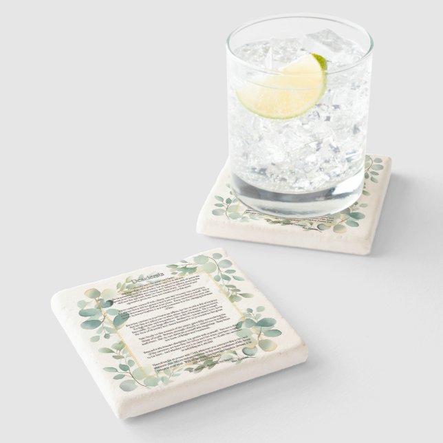 Porta-copo De Pedra Desiderata por Max Ehrmann (Lateral)