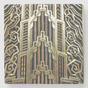 Porta-copo De Pedra Design de arte metálica, vintage, elegante, chic,