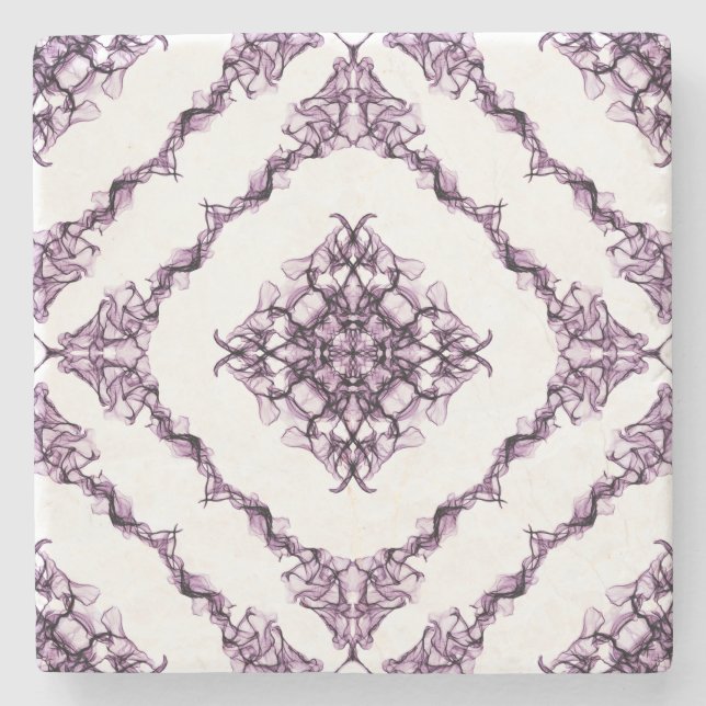 Porta-copo De Pedra Design de Diamante Fratural Roxo Inspirado (Frente)