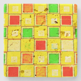 PORTA-COPO DE PEDRA DESIGN DE ESTILO DO AZULEJO DE BEBIDA